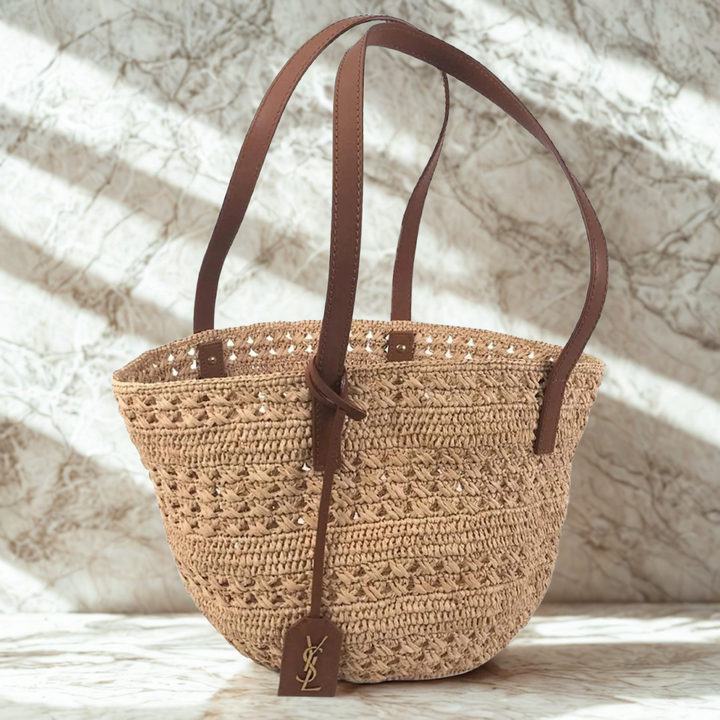 YVES SAINT LAURENT – PANIER BAG IN RAFFIA